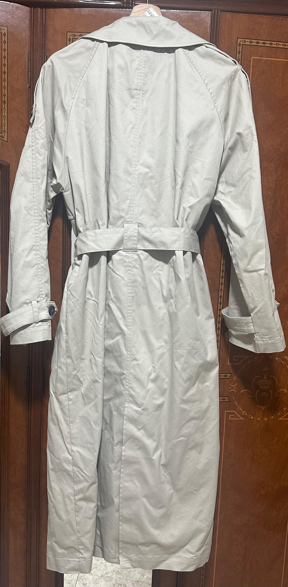 LONG DOUBLE-BREASTED TRENCH COAT WITH BELT - Image 3