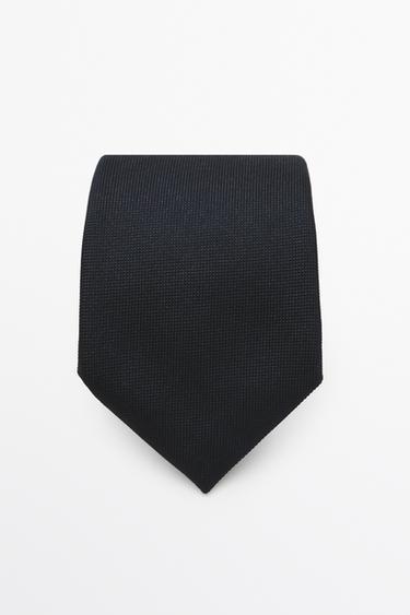 100% silk textured tie — Navy blue 1