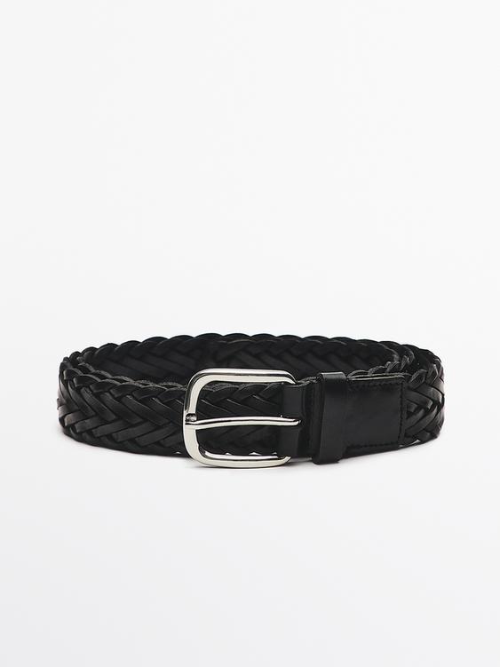 Braided nappa leather belt from Zara - $130