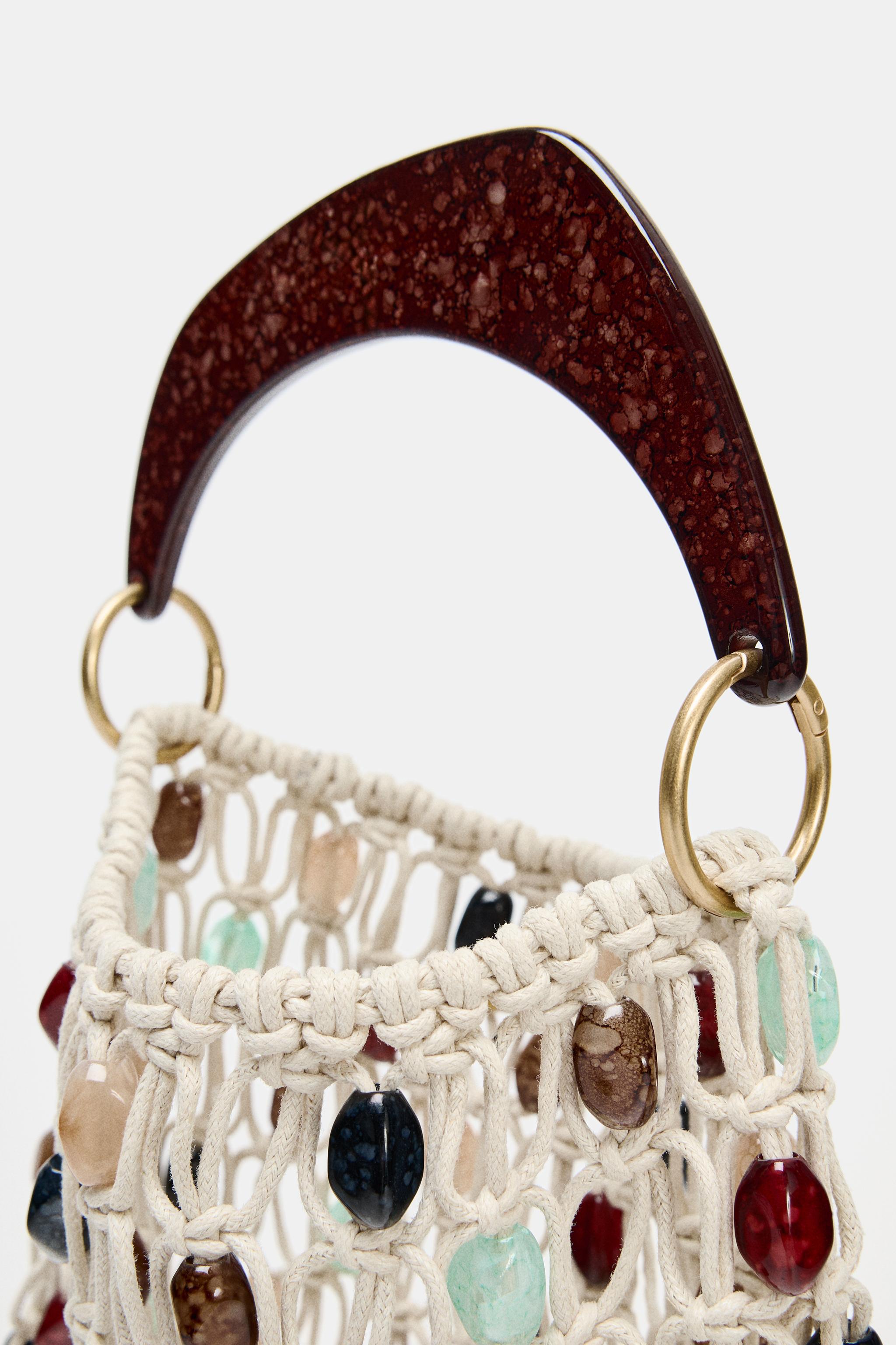 BEADED BUCKET BAG