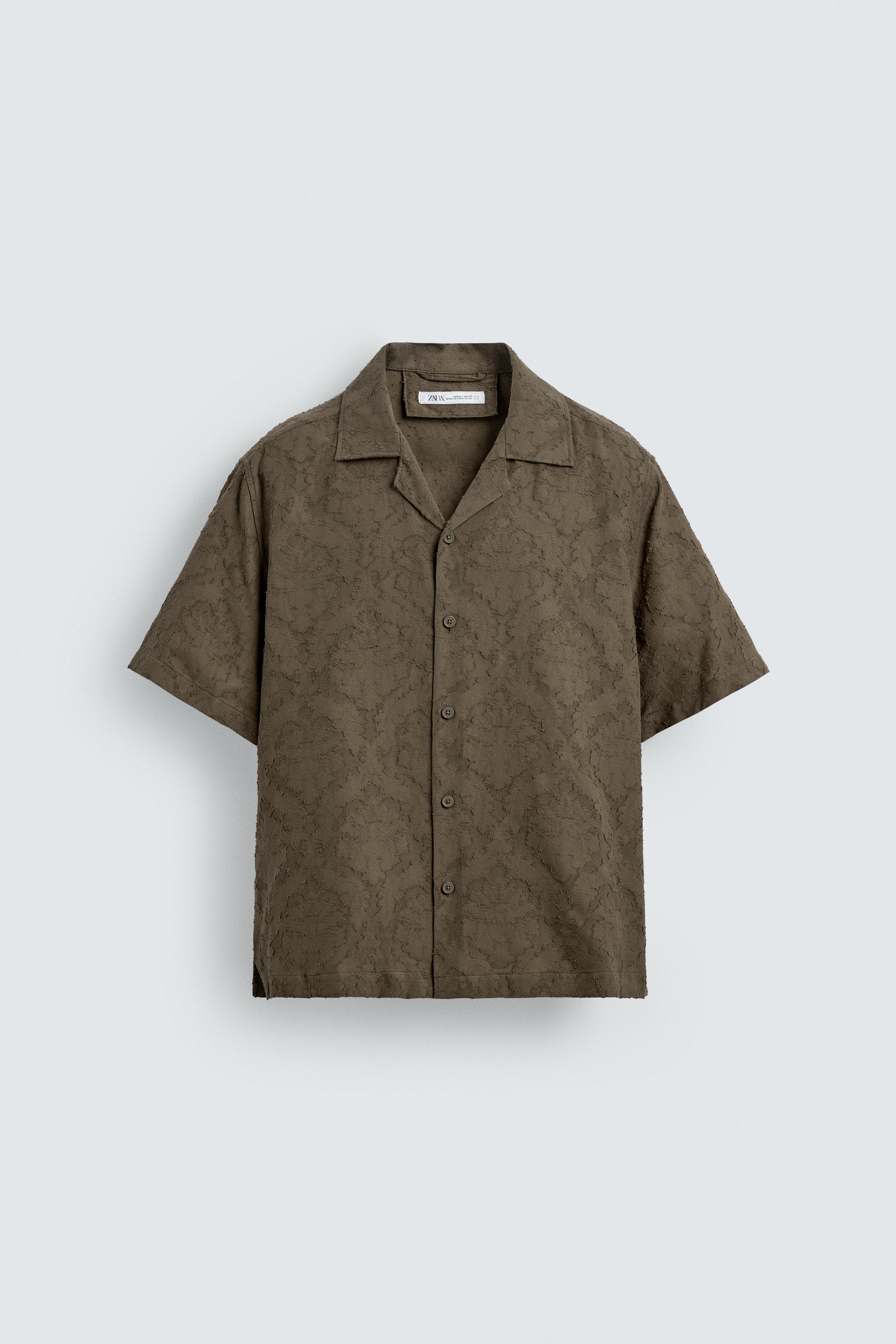 TEXTURED JACQUARD RELAXED FIT SHIRT