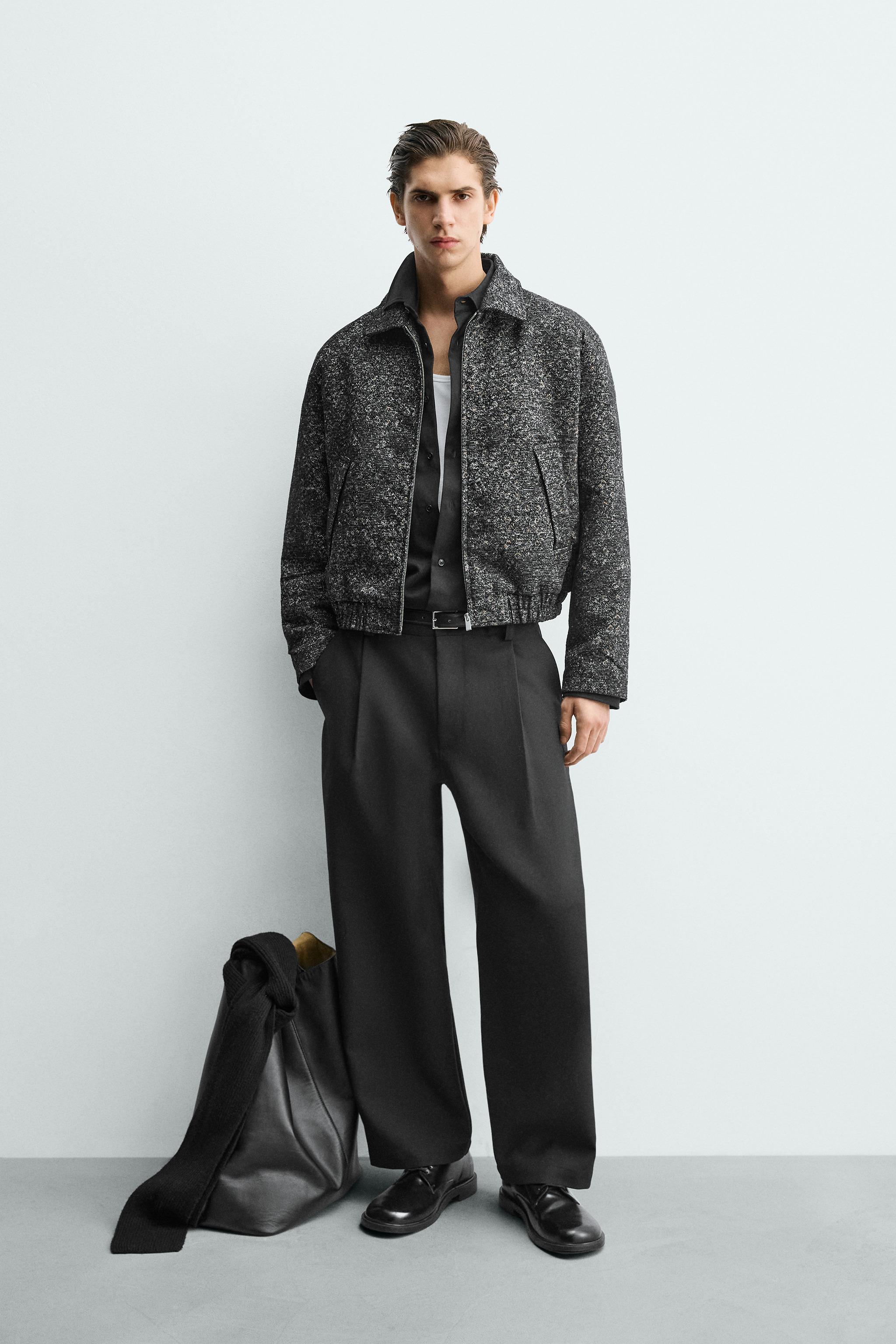 JAQUETA JACQUARD TEXTURA - Azul / Índigo | ZARA Brasil