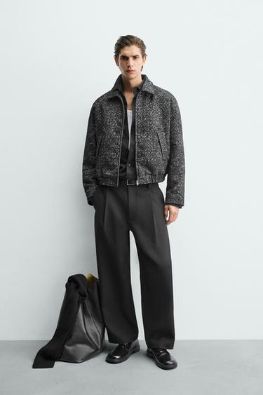 CAZADORA JACQUARD TEXTURA - Azul / Índigo de Zara - Imagen 0