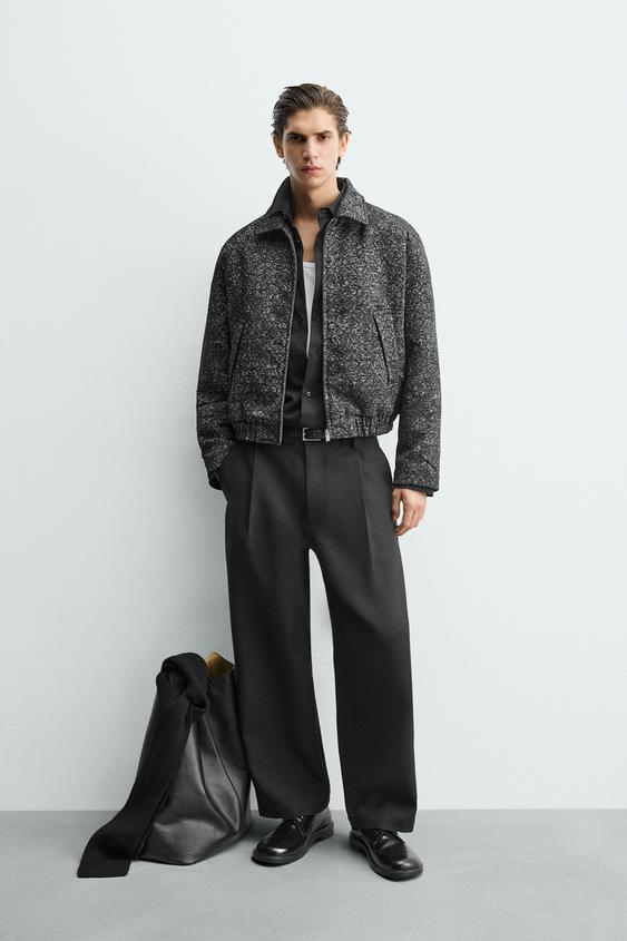 JAQUETA JACQUARD TEXTURA - Azul / Índigo da Zara - Imagem 0