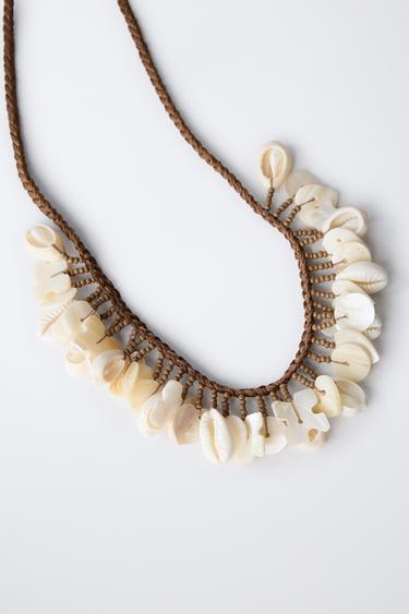 COLLIER TRESSE COQUILLAGES - Marron de Zara - Image 2