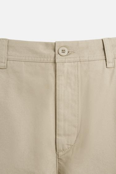 STANDARD FIT CHINO TROUSERS - Beige by Zara - Image 8