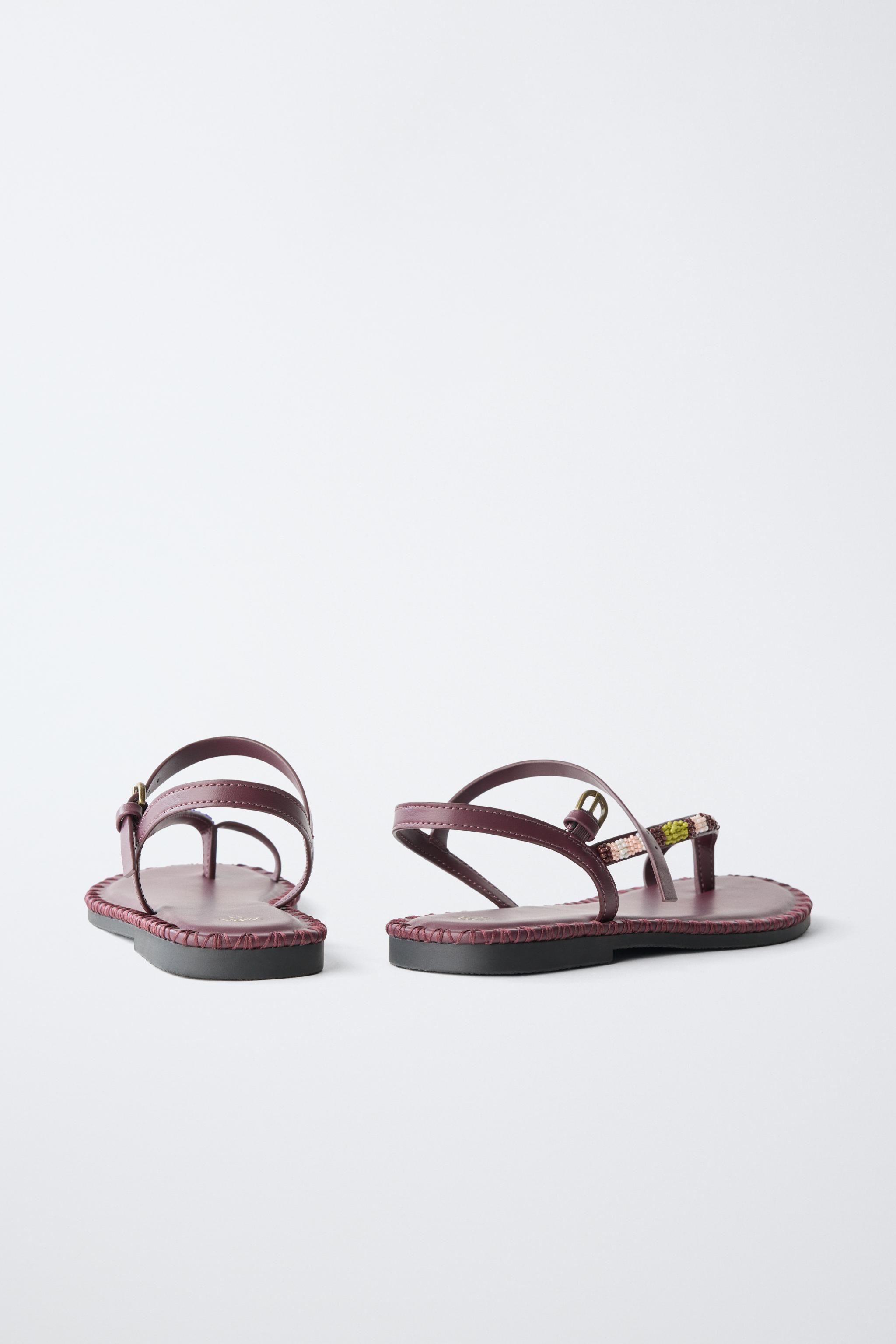 Детские сандалии Zara BEADED SANDALS — фото 5