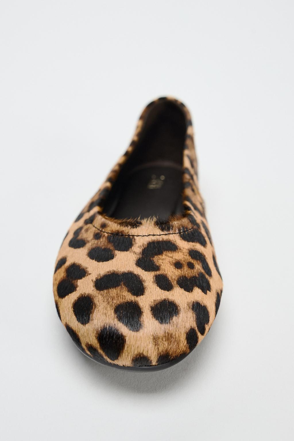 Thumbnail image for ANIMAL PRINT LEATHER BALLET FLATS