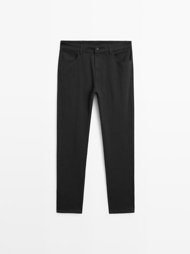 Pantalón tejanero slim fit - Marino de Zara - Imagen 0