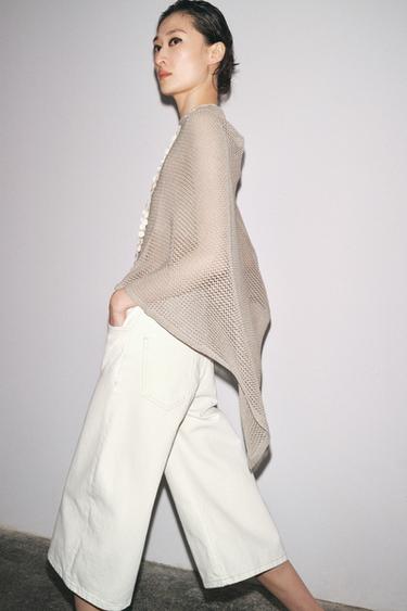 CAPE EN MAILLE COUPÉE FIL MÉTALLISÉ - Or de Zara - Image 3