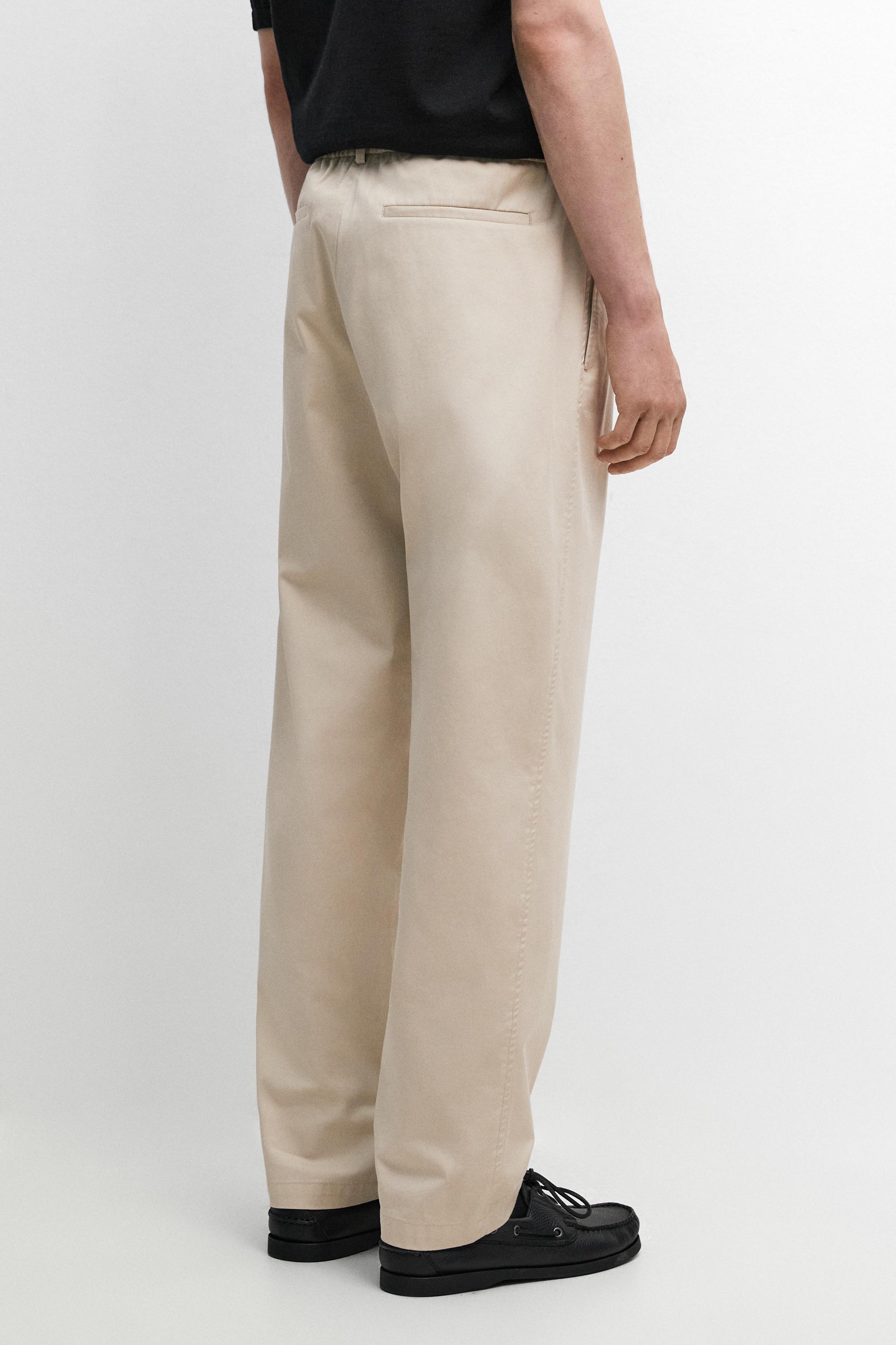 Cotton blend jogger fit pants