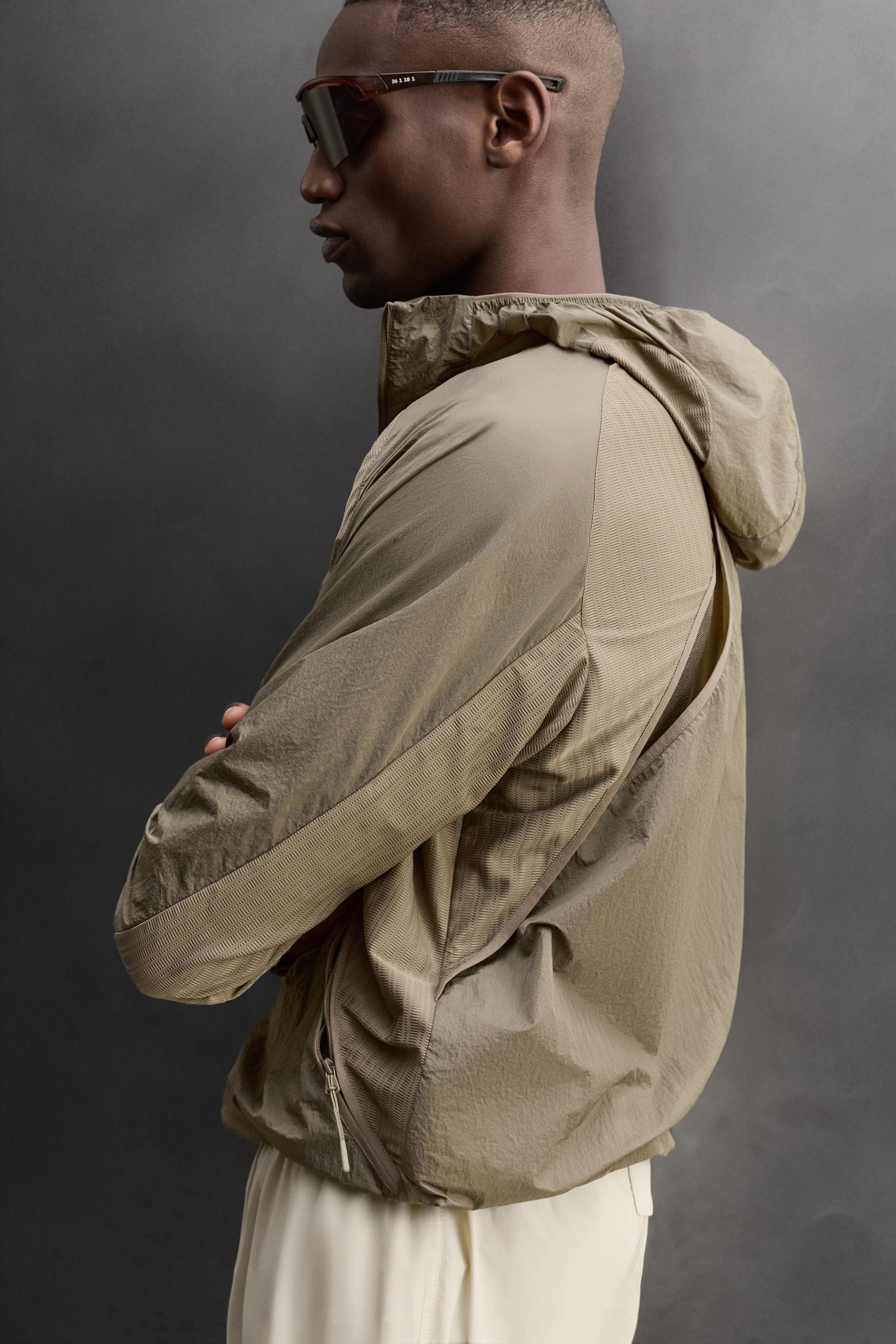 Мужские куртки Zara RUNNING WIND BREAKER WITH VENTS — фото 8