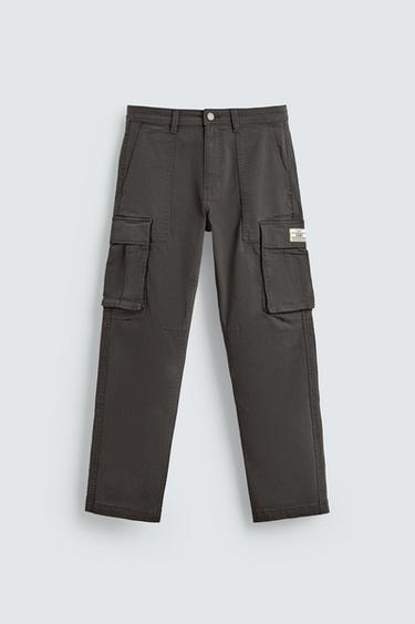 PANTALON CARGO COUPE DÉCONTRACTÉE - Gris foncé de Zara