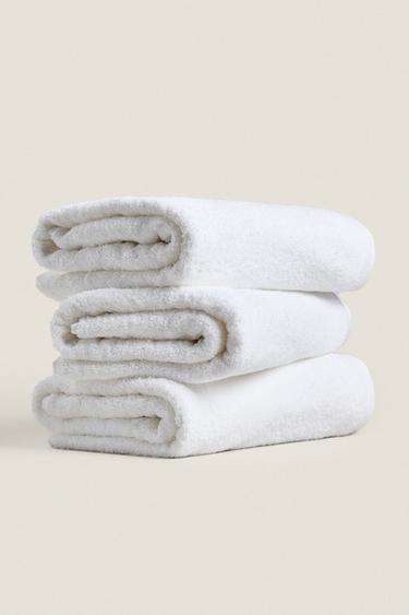 PLAIN COTTON TERRY BATH TOWEL (500 GXM²) - White by Zara - Image 5
