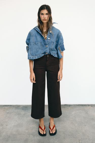 Z1975 HIGH-WAIST CULOTTES - Brown by Zara