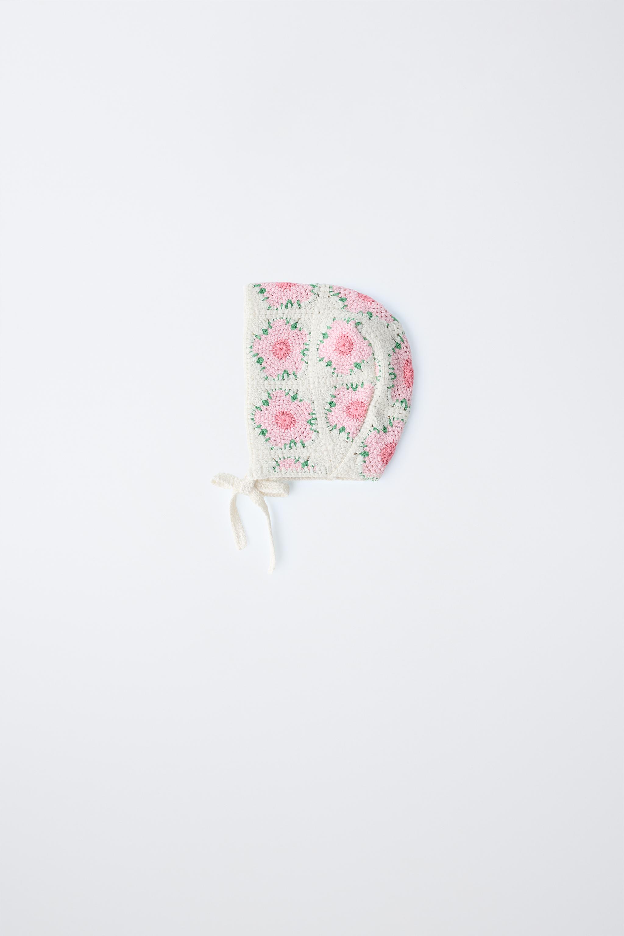 BONNET CROCHET FLEURS