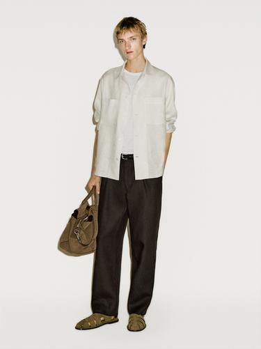 Zara Lightweight 100% linen overshirt - Limited Edition - Beige - Image 0