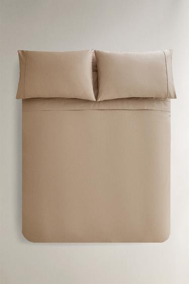 HOUSSE DE COUETTE COTON PERCALE (300 FILS) - Beige foncé de Zara - Image 4
