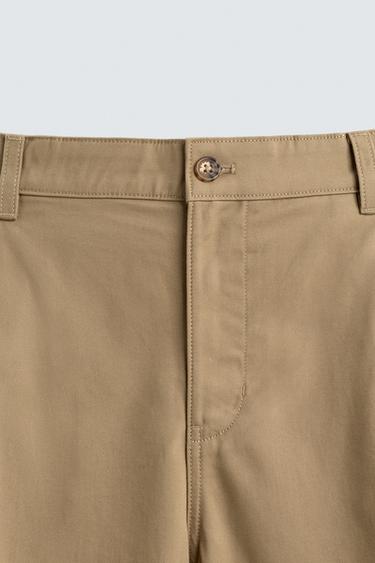 WIDE-LEG PLEATED TROUSERS - Beige by Zara - Image 8