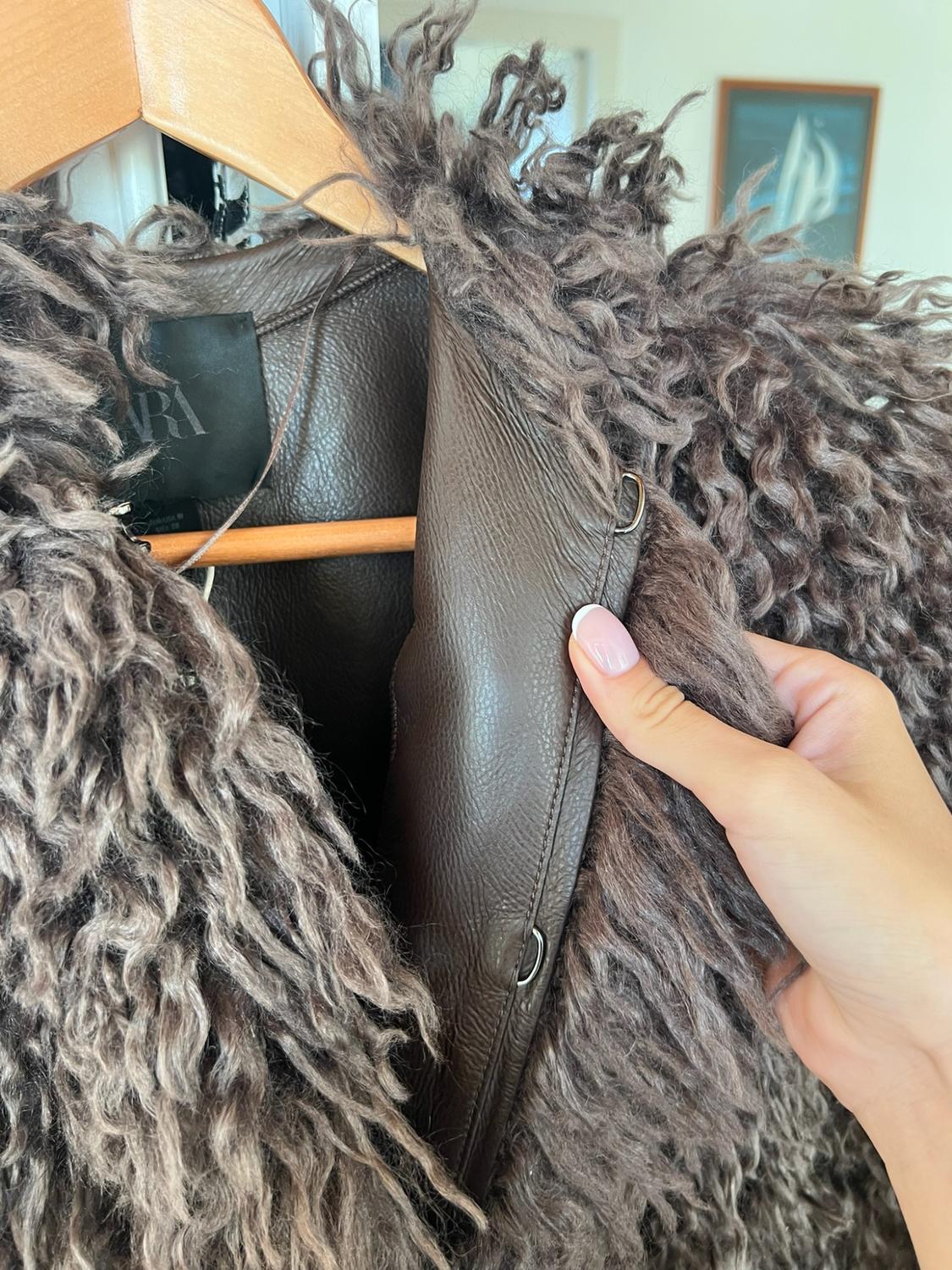 FAUX FUR COAT ZW COLLECTION - Image 4