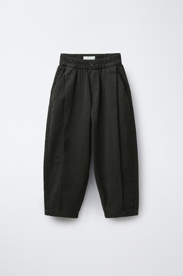 BALLOON TROUSERS WITH PLEATS - Anthracite grey by Zara - Image 0