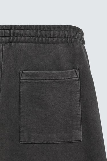 SHORT JOGGER RELAXED FIT EFFET DÉLAVÉ - Anthracite foncé de Zara - Image 10