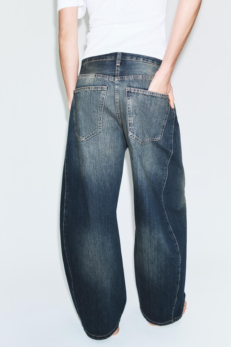 Jeans oversize de tiro medio TRF 5