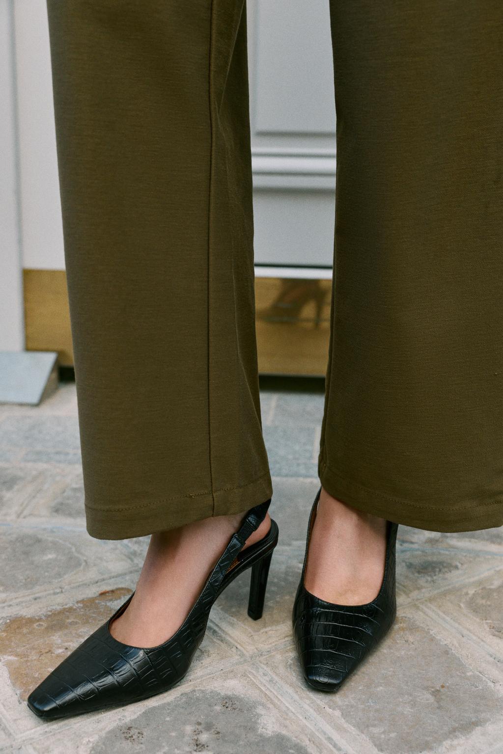 TEXTURED SLINGBACK SHOES
