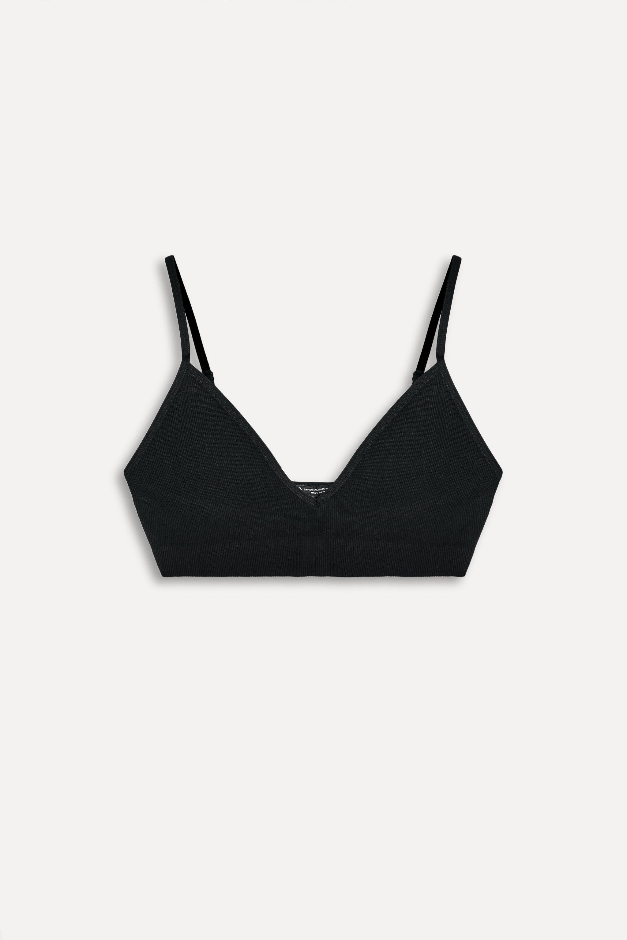 SEAMLESS RIB BRALETTE 50TH ANNIVERSARY - Black | ZARA United