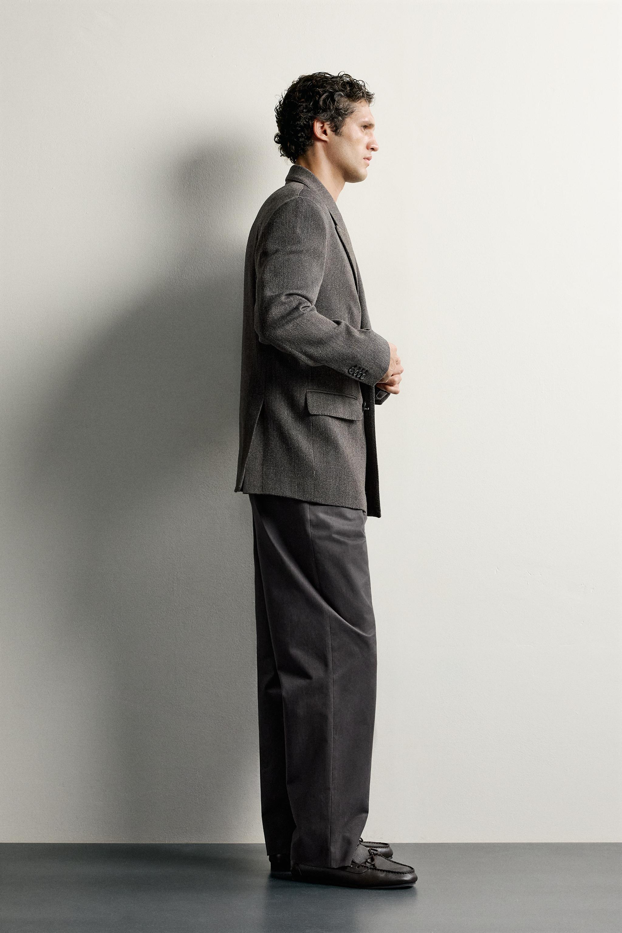 Wool-Blend Double-Breasted Blazer
