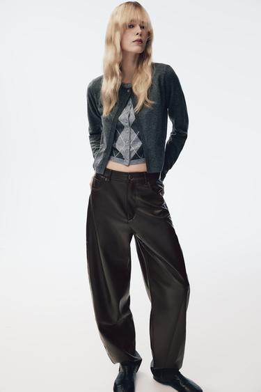CHAQUETA PUNTO DOBLE ROMBOS - Grises de Zara - Imagen 0