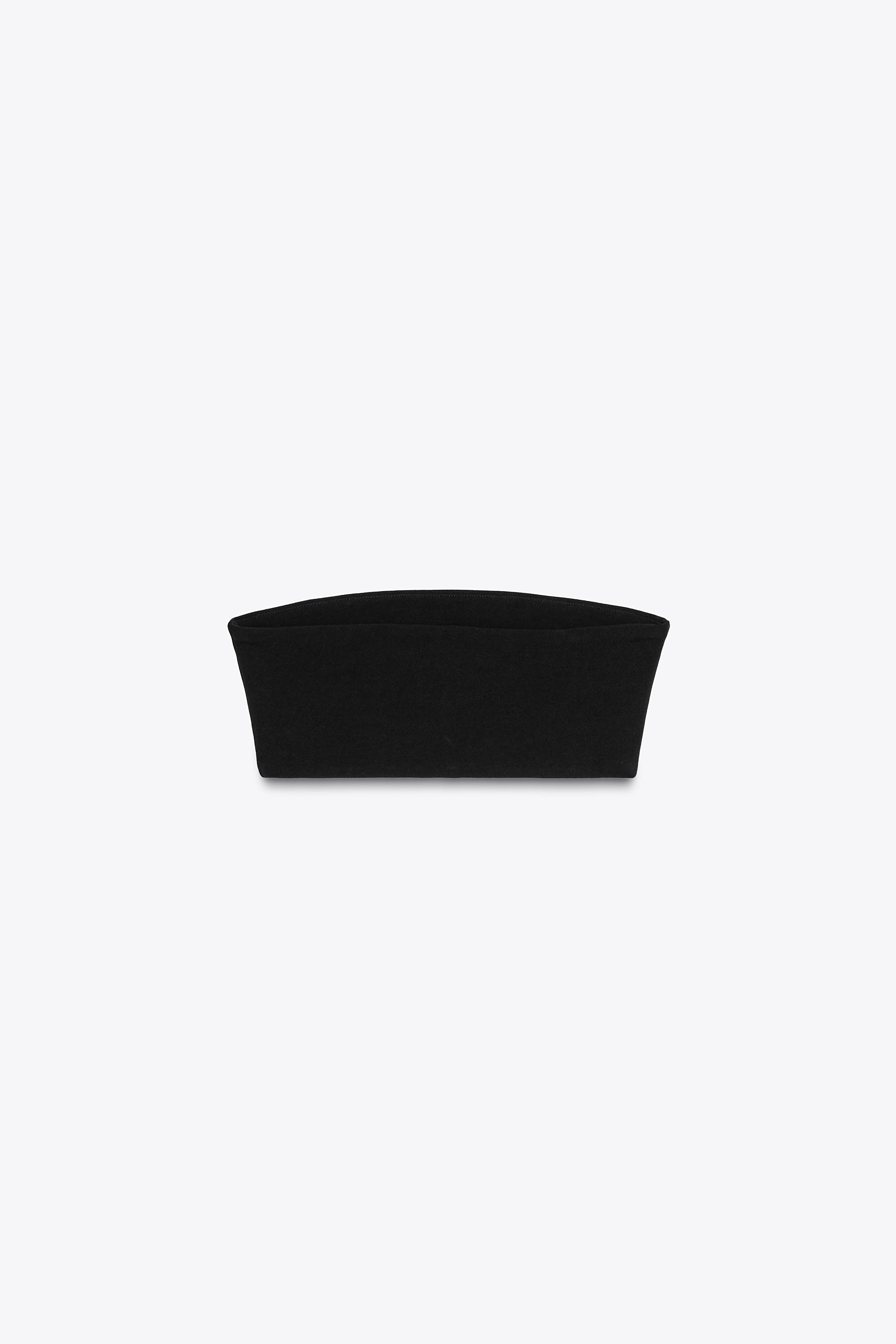 Zara ストレッチバンドゥ　トップス　ブラック S Zara ストレッチバンドゥ トップス ブラック S - メルカリ