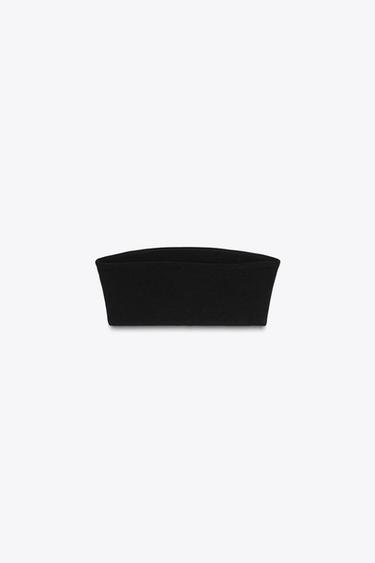 STRETCH BANDEAU TOP - Black by Zara - Image 4