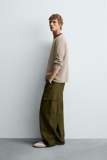 TEXTURED WASHED SWEATER - Sand de Zara - Image 3
