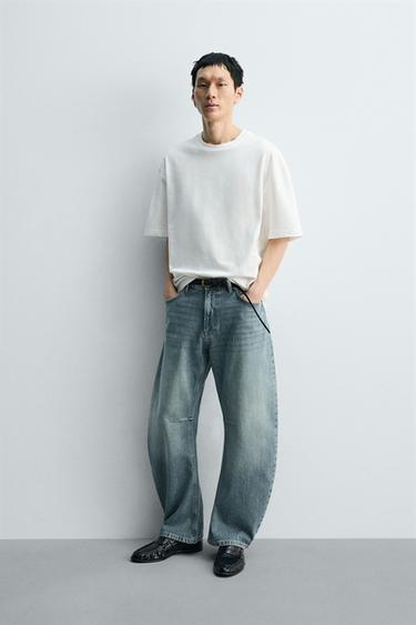 WASHED SLUB KNIT T-SHIRT - White by Zara