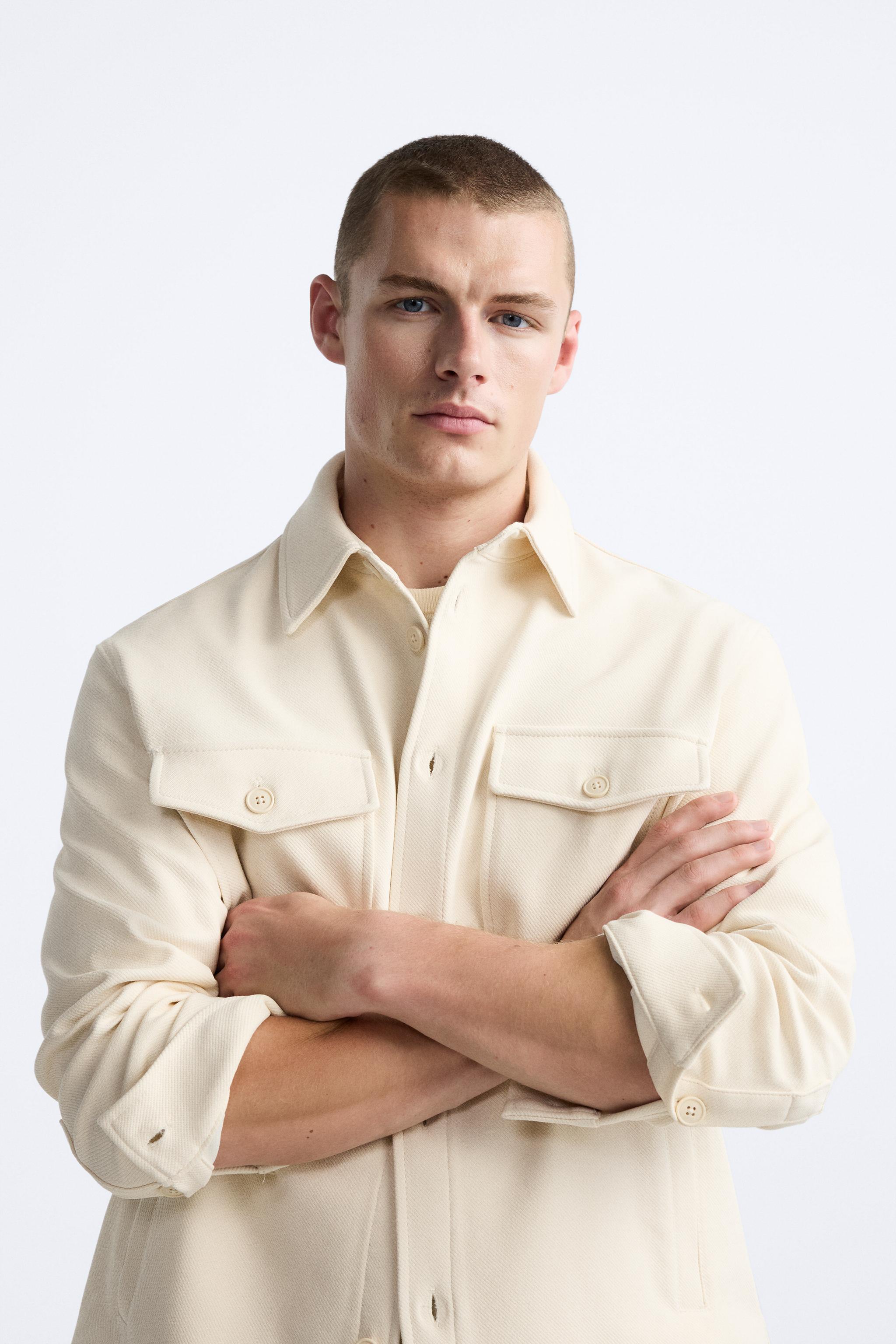 NEW ZARA outlet BUTTONED SOFT OVERSHIRT