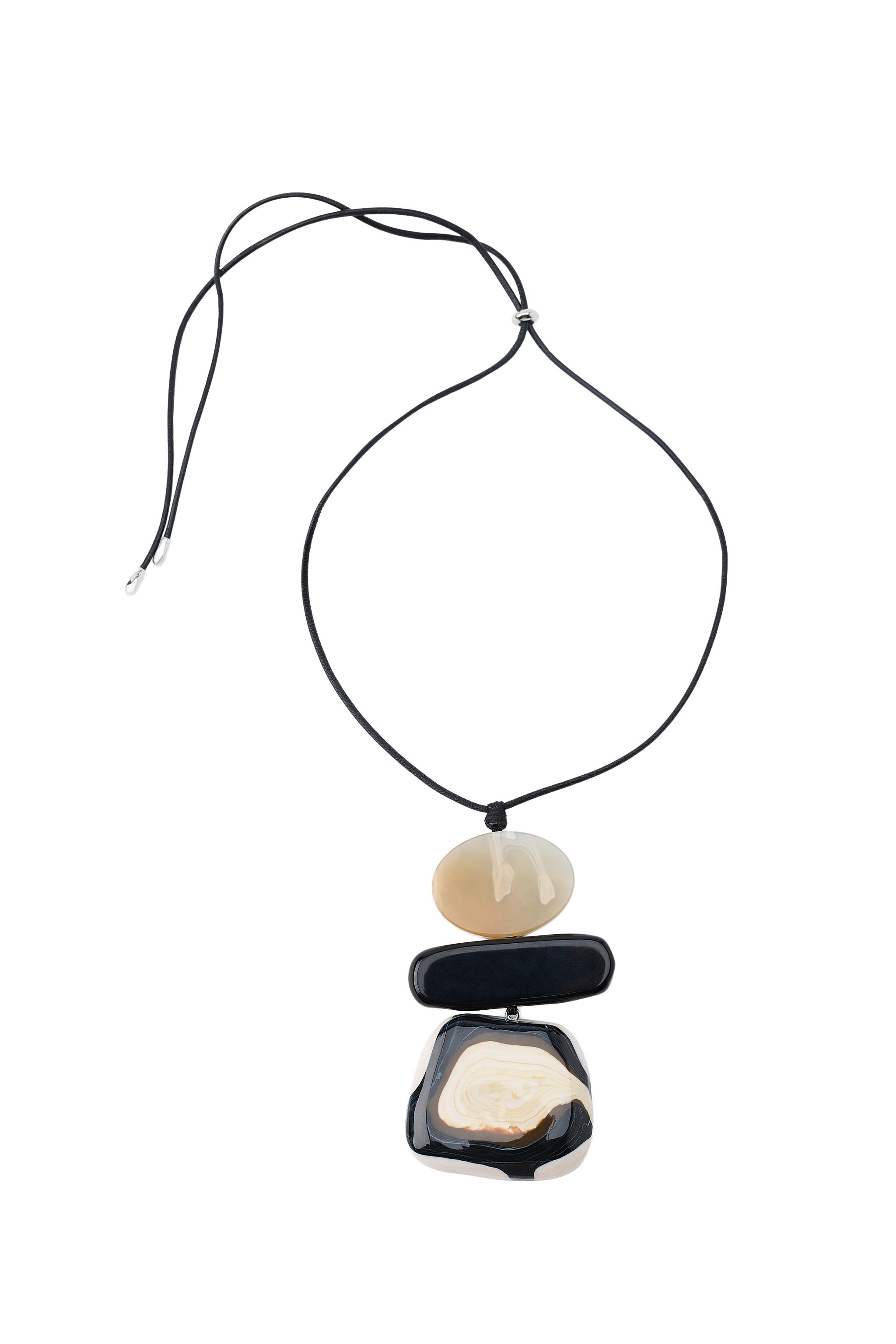 LEATHER RESIN CORD NECKLACE - Brown | ZARA Canada