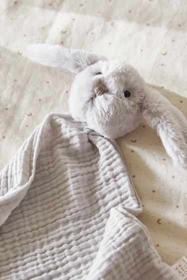 HASEN-SCHMUSEDECKE MIT PLÜSCHTIER FÜR KINDER - Grau von Zara
