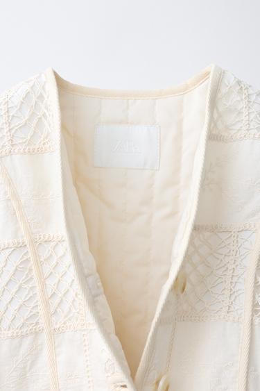 BLOUSON PATCHWORK - Écru de Zara - Image 6