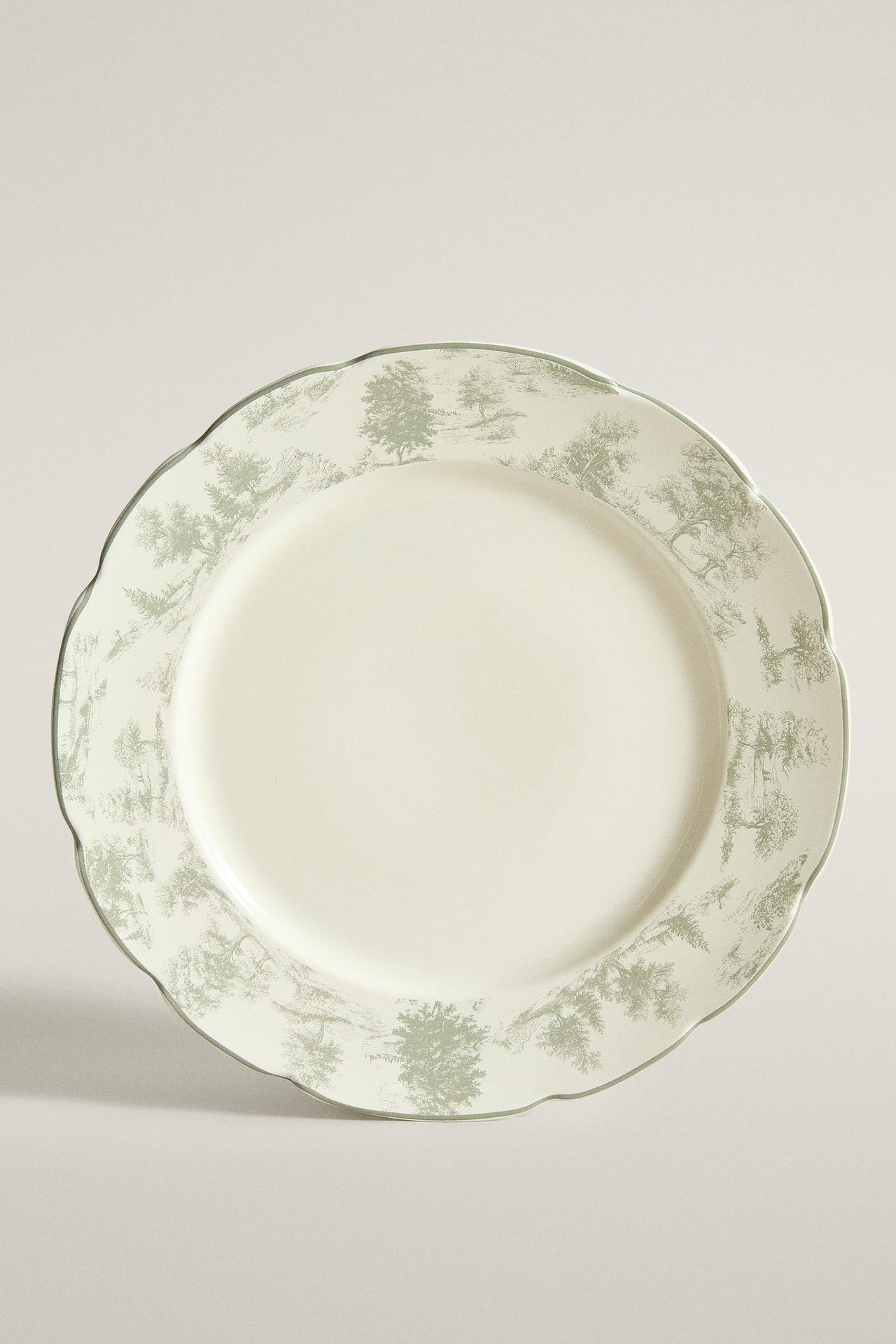 TOILE PORCELAIN DINNER PLATE — Gray