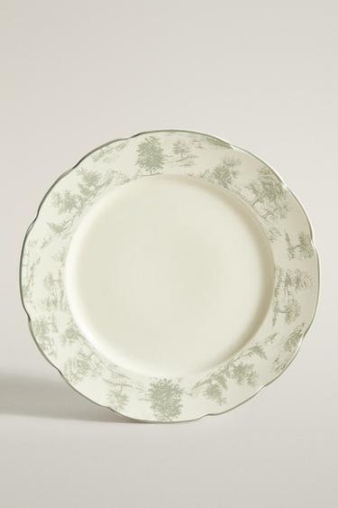 TOILE PORCELAIN DINNER PLATE - رمادي الخاص بـ Zara - صورة 0