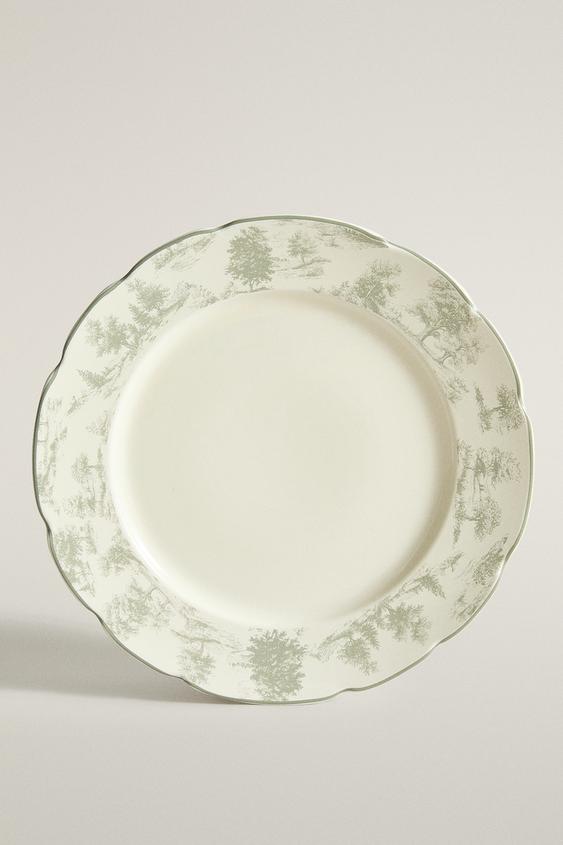 TOILE PORCELAIN DINNER PLATE - رمادي الخاص بـ Zara - صورة 0