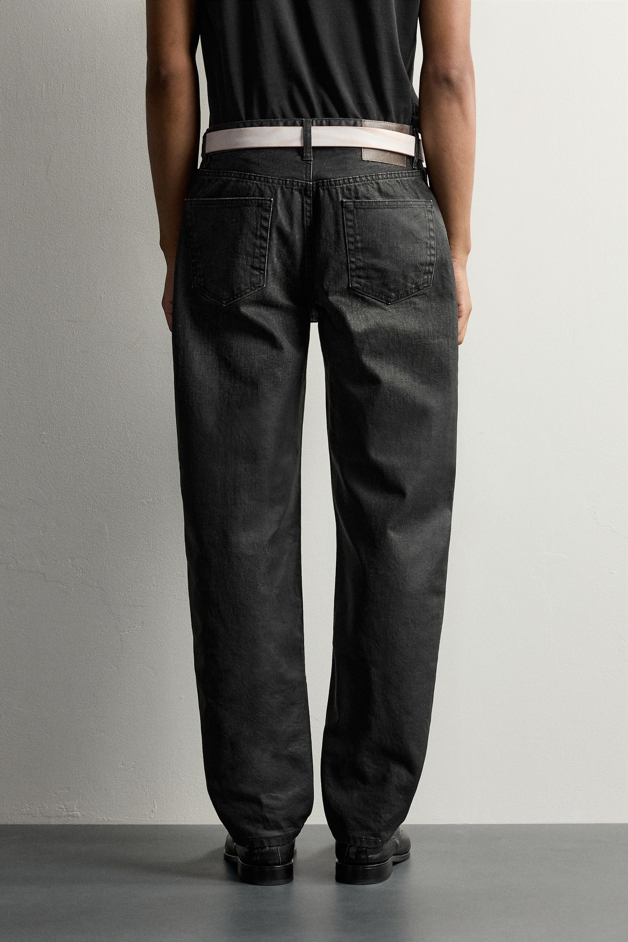 JEANS STRAIGHT FIT EFFET ENDUIT