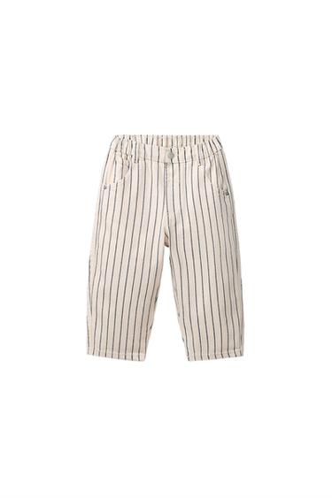 JEANS BAGGY RAYAS - Crudo / Marino de Zara