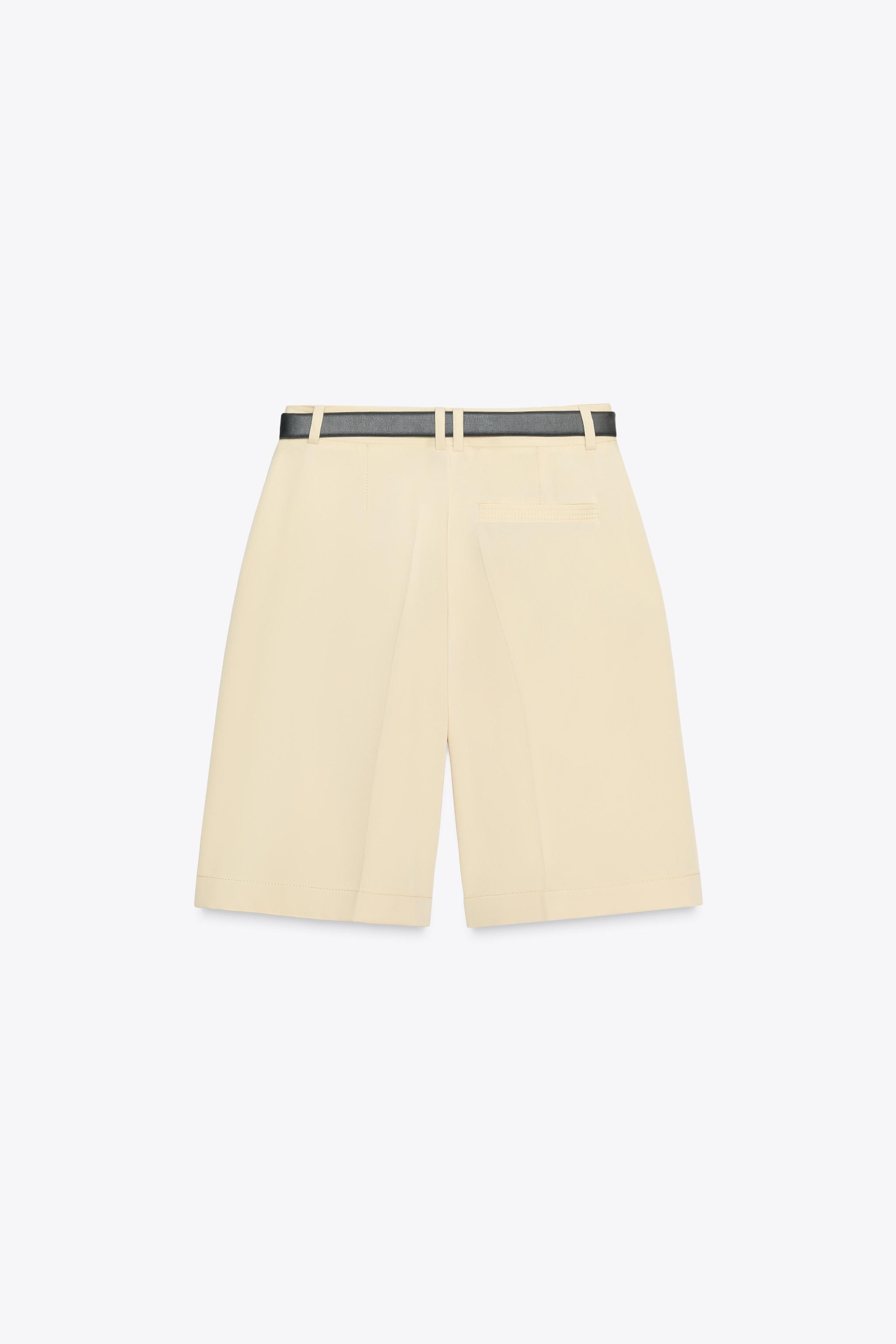 ❁新品❁herlipto Carette Belted Twill Shorts Sara Ribbon Belted Wide Leg Shorts