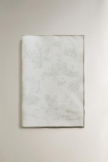 RESIN-COATED TOILE PLACEMAT - Blue by Zara - Image 1