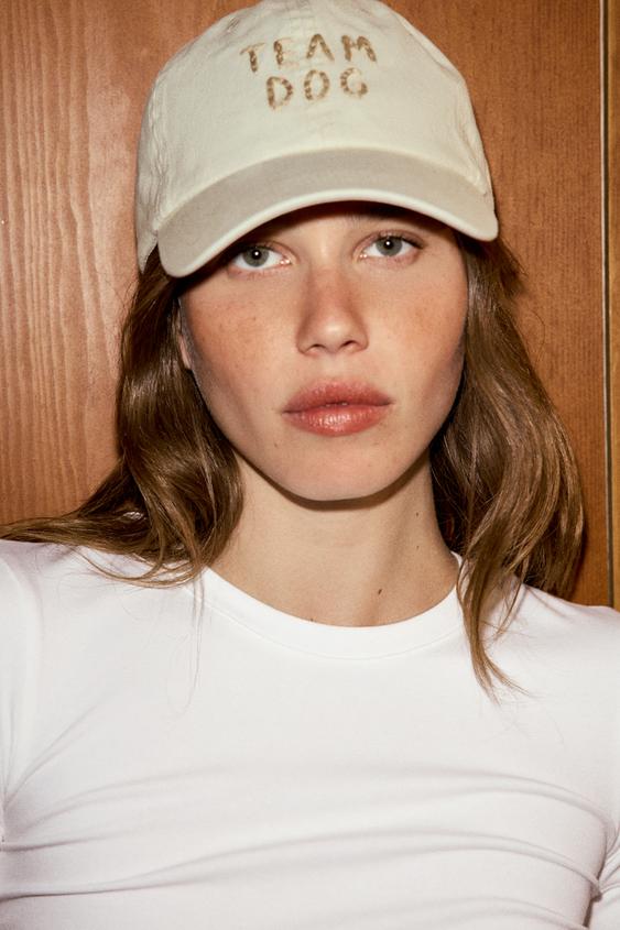 TWILL DOG TEXT CAP from Zara - $29.90