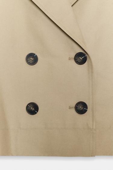 SHORT SLEEVE TRENCH COAT - camel by Zara - Image 5