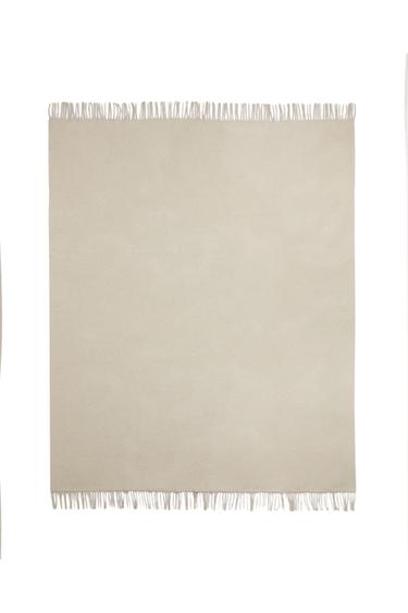 CASHMERE THROW - Ecru by Zara
