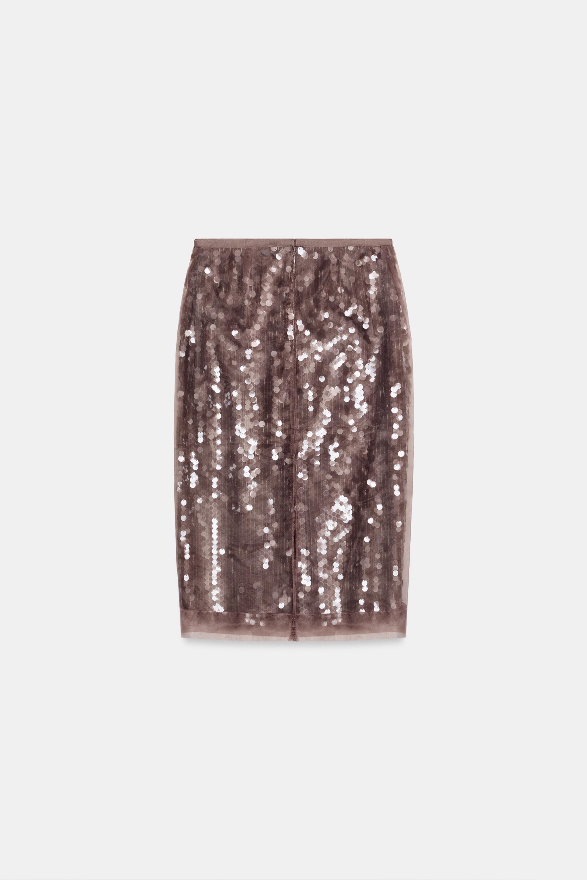 ZW COLLECTION SEQUIN MIDI SKIRT